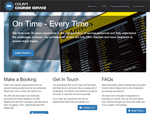 Tablet Screenshot of colinscourierservice.com